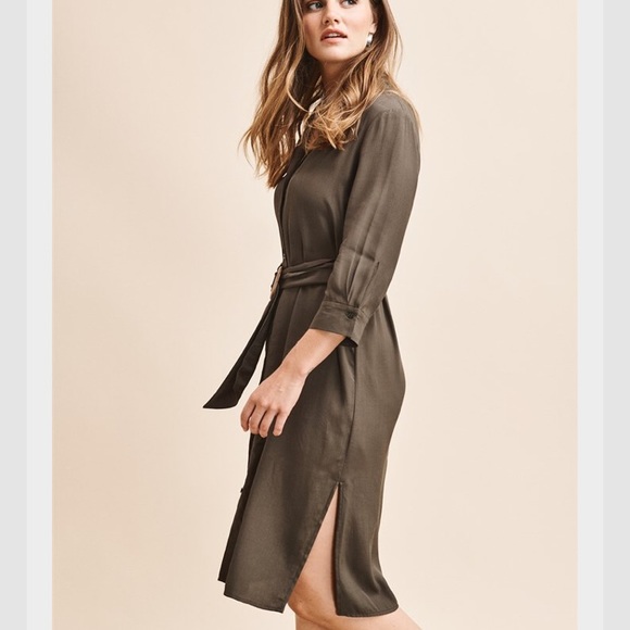 Dynamite Dresses & Skirts - Dynamite Belted Maxi Shirt Dress